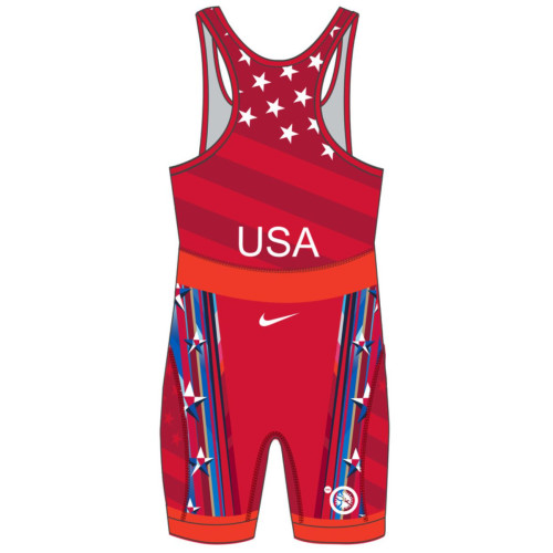 USA wrestling レスリング シングレット S USA Wrestling Nike Prism Red Singlet